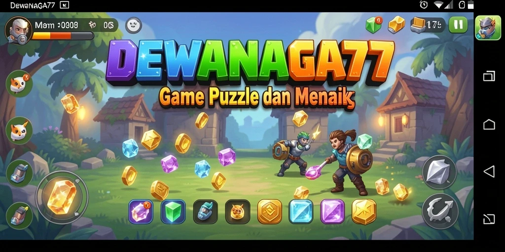 Tampilan gameplay DEWANAGA77 yang menantang dan penuh warna.