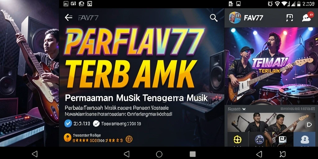 Tampilan gameplay interaktif FAV77 saat bermain musik.