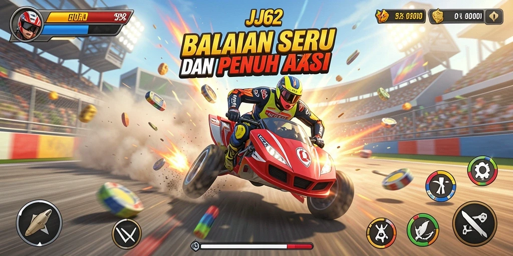 Tampilan menakjubkan dari balapan di lintasan tercepat.