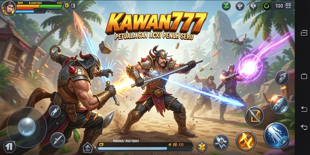 Tampilan gameplay KAWAN777 yang penuh aksi dan seru.