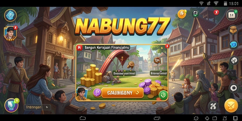 Tangkapan layar gameplay NABUNG77 yang menunjukkan pengelolaan keuangan.