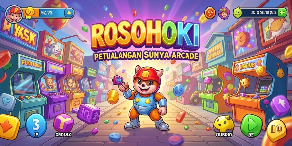 Tangkapan layar utama <strong>ROSOHOKI</strong> dengan aksi gameplay arcade yang mendebarkan.