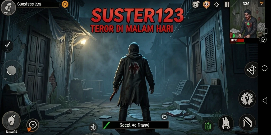 Tangkapan layar utama SUSTER123 menampilkan momen ketegangan yang mendebarkan.